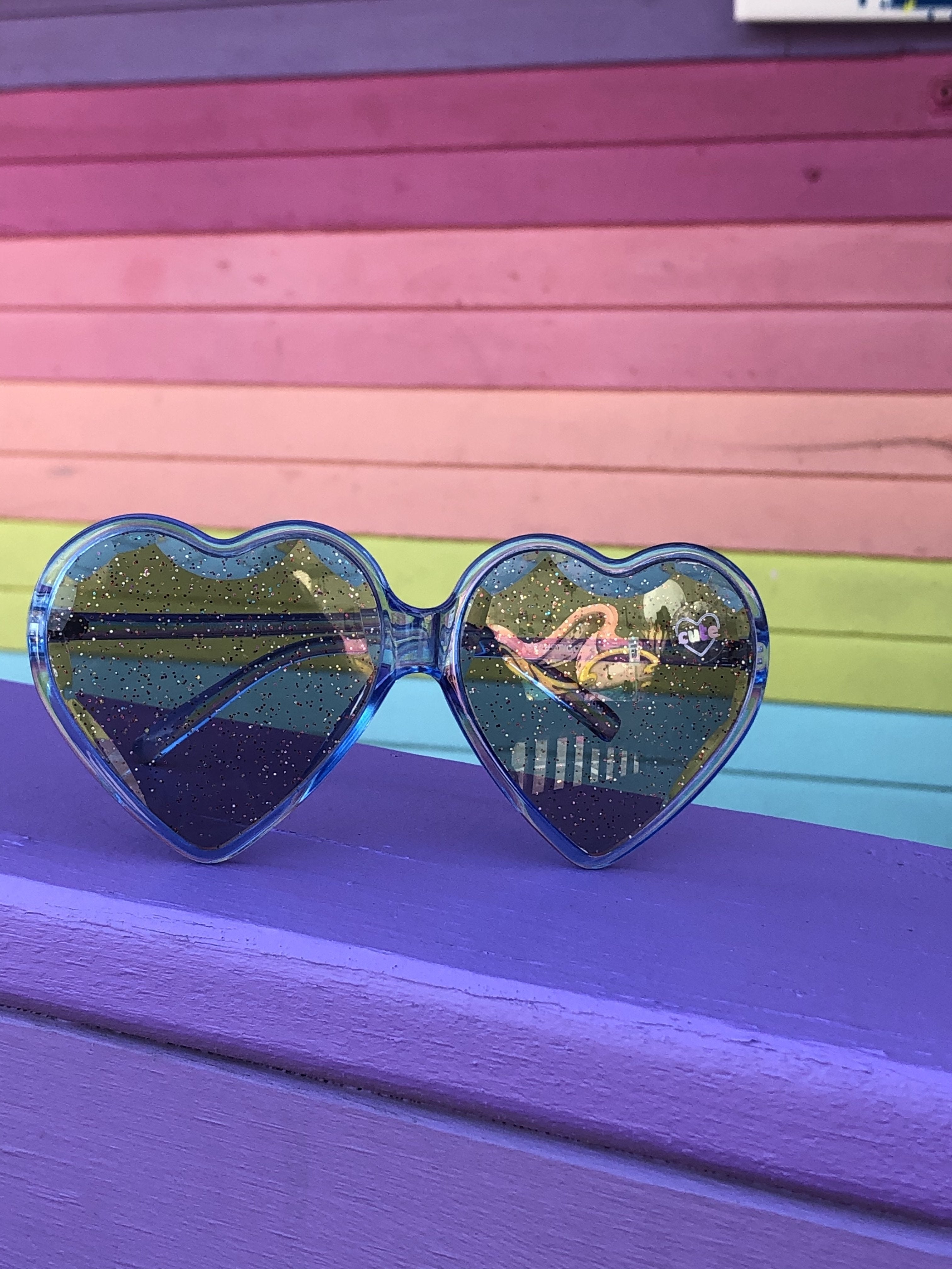 Glitter heart sunglasses