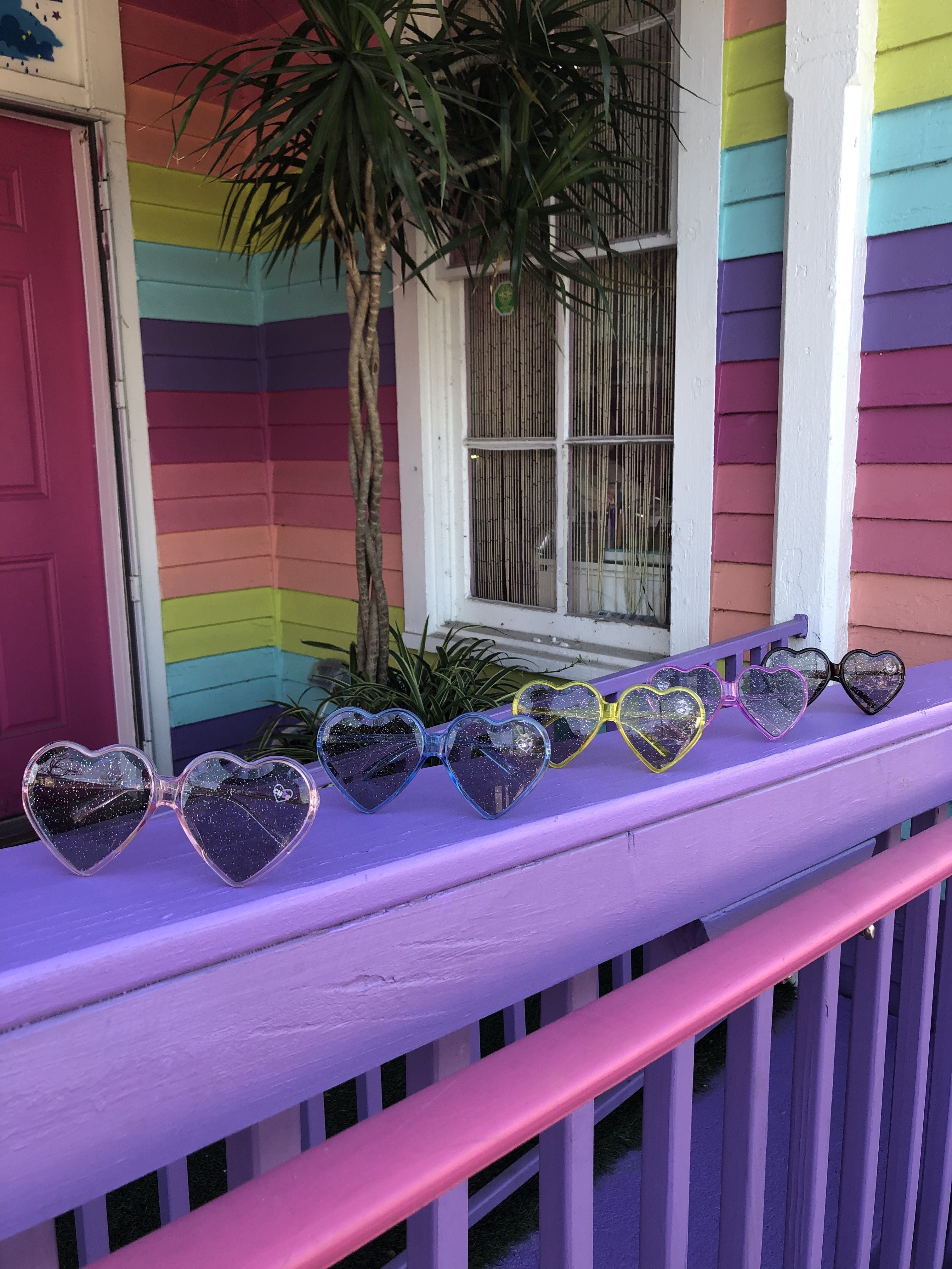 Glitter heart sunglasses