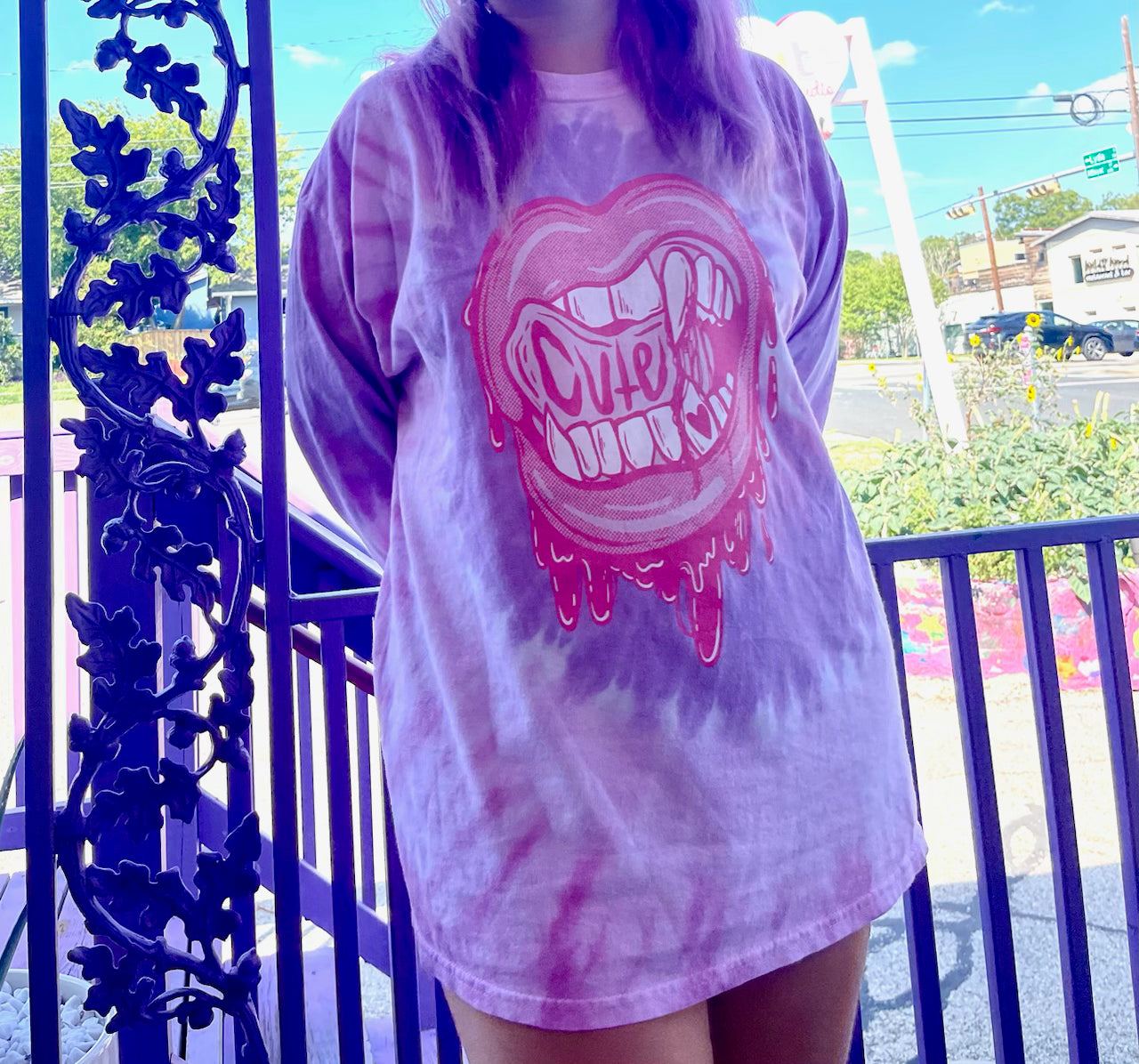 Pink Acid long sleeve tee