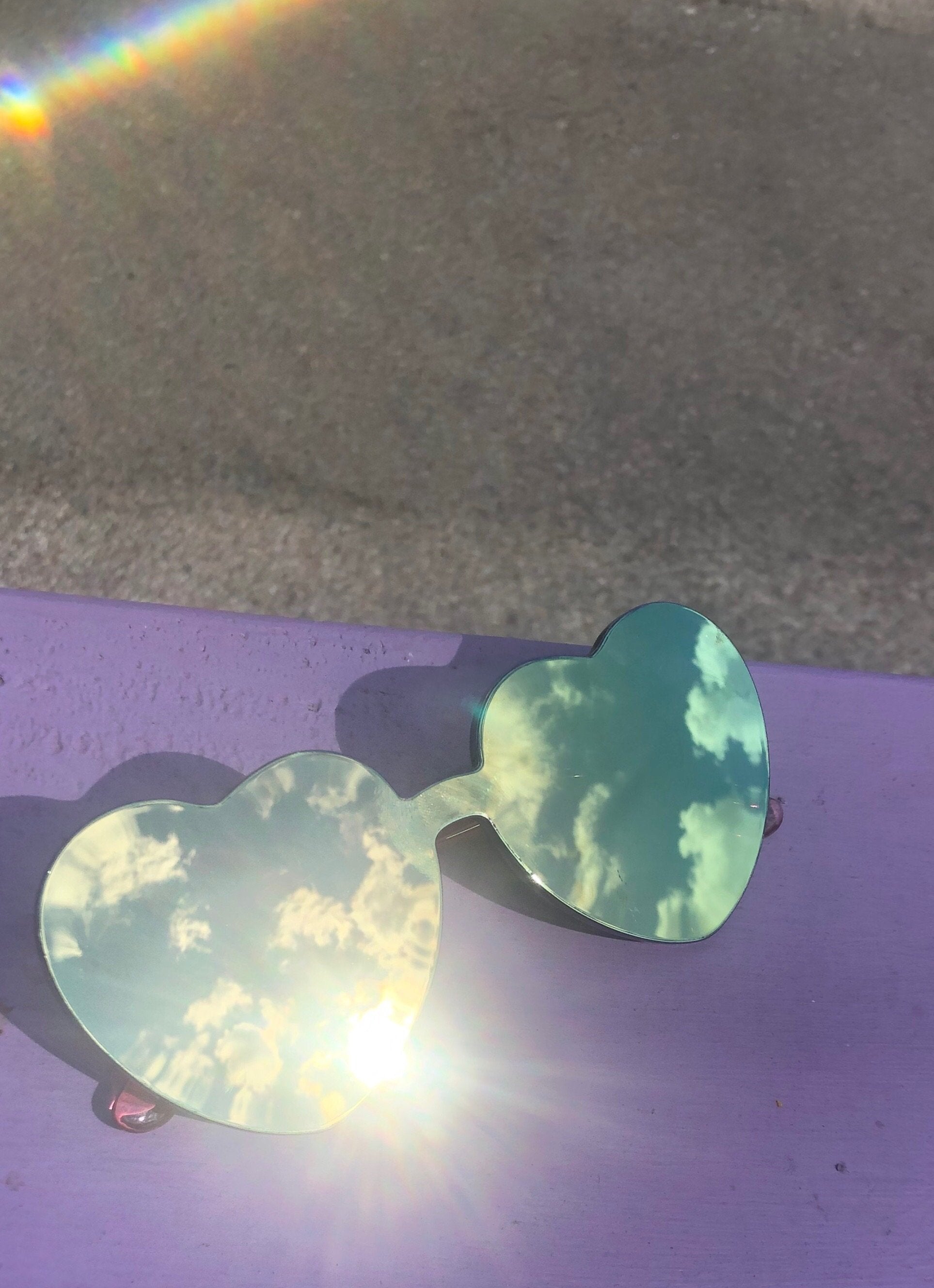 Mirrored heart sunglasses